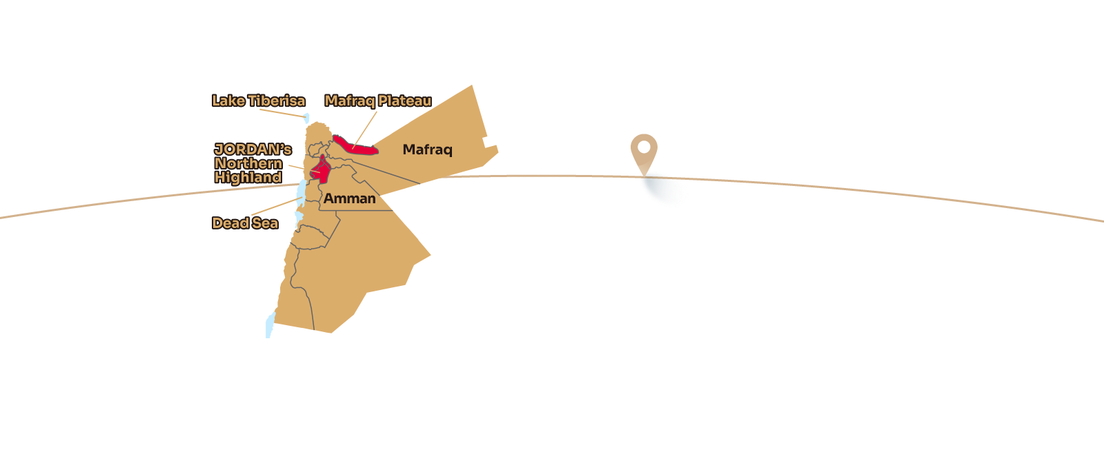 ヨルダン広域地図